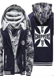 West Coast Choppers Printed Hoodies Men Camouflage Sweatshirts Winter Warm Thicken Fleece Zipper Coat Jacket harajuku Hoody Male7936063