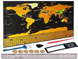 Deluxe Erase World Travel Map Scratch Off For Room Home Office Decoration Wall Stickers 2107268387545