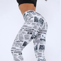 Women's Leggings TPJB Yoga Pants Women Casual Stretchy Breathable Spaper Letter Print Fashion Sexy Workout Trousers For Exercise