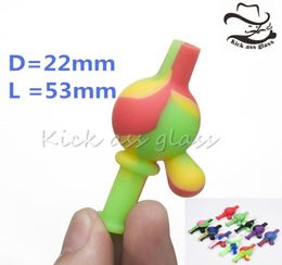 Silicone Smoking Accessories Carb Cap 22mm Dia For 215mm Banger Nails Mixed Colours Food Grade DHL 5226272200