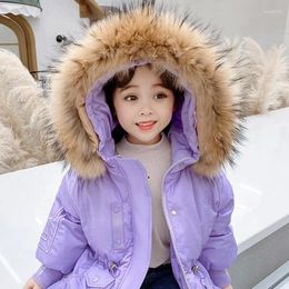 Down Coat 2024 Winter For Kids Girls Fashion Zipper White Duck Jacket Child Thick Warm Long Snowsuit Children's Clothes