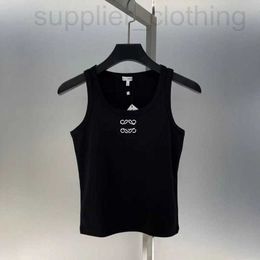 Women's Tanks & Camis designer Designer T-shirt women's short top vest deformation image Short cotton knitwear embroidered 9H7R