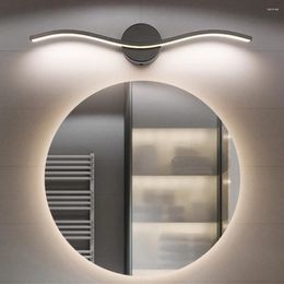 Wall Lamp Modern Bathroom LED Light Hardwares Indoor Lighting Aluminum Black White Mirror Line Sconce Fixture