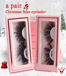 Christmas Eyelashes Extension Fluffy Sequins Thick Strip Lashes Dramatic 3D Effect For Cosplay Party Stage7982688