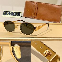 sunglasses for women designer Cel triomphes 4S235 mens sunglasses Same as Lisa Street Photo Oval mirror Metal Frame Men's Glasses UV400 Eyewear des Lunettes de Soleil