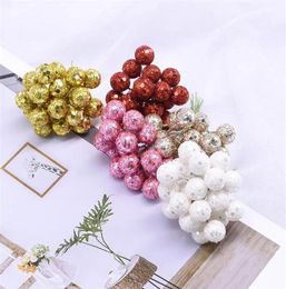 100 200pcs Artificial Fruit Stamens Mini Foam Berry Stamen Fruit Cherry Small Berries Beads Wedding DIY Flower Wreath Gift Decor318814773