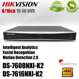 Original Hikvision DS-7608NXI-K2 8/16 Channel AcuSense Network Video Recorder DS-7616NXI-K2 4K 1U NVR No POE Ports