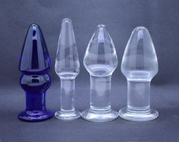 Glass anal dildo butt plug crystal vagina bead male penis masturbator adult product sex toys for gay women men q17112434020938