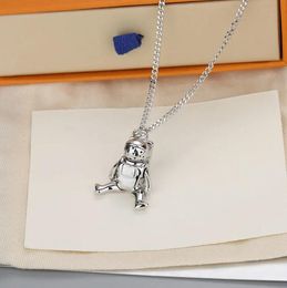 Designer Robot Pendant Necklaces High Quality Jewellery Stainless steel Gold Bijoux Necklace Astronaut Sweater Chain women men Jewellery Gift