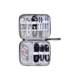 Data Cable Organizer Case Multifunctional Digital Gadgets Storage Bag for Earphone USB Flash Drive Pen Office Supplies8613250