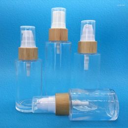 Storage Bottles Transparent Glass Bottle 30ML 50ML 100ML 120ML Spray Lotion Serum Pump Refillable Press Type Travel Cosmetic Packaging