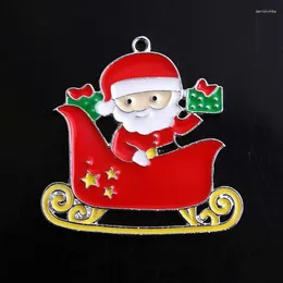 Pendant Necklaces OYKZA Fashion Jewelry Santa Claus 5pcs Zinc Alloy Balloon Enamel Pendants For Beads Necklace Making