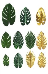 36pcs Green Artificial Tropical Palm Tree Monstera Leaf Leaves For Diy Wedding Home Garden Office Bedroom Decoration Pography B3426084