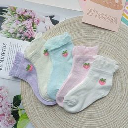 Детские носки для девочек носки тонкие детские короткие носки Девушки для девочек весна/летняя сетчатая сетчатая сетка