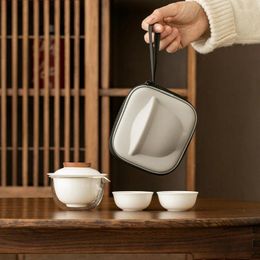 Teaware Sets Portable Quick Cup One Pot Two Cups Chinese Travel Tea Set Suit Outdoor Teapot Accompanying