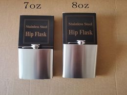 Customized 7oz 8oz stainless steel hip flask outdoor portable whiskey flagon men gift pocket hip flask KC070818293220
