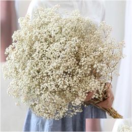 Decorative Flowers Wreaths Gypsophila Baby Breath Million Stars Natural Plant Preserved Dried Home Christmas Year Decoration Drop Deli Otxl0