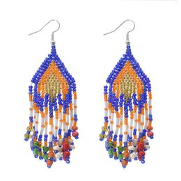 Dangle Earrings Handmade Resin Beads Statement For Women Boho Ethnic Long Tassel Hanging Earring Bridal Wedding Party Jewelry