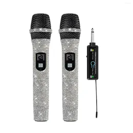 Microphones Real UHF Professional Universal Wireless Microphone Rechargeable 3.5mm Receiver Crystal Dynamic Mic No Delay