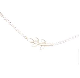 Fashion Sleek Twig Pendant Tree Branch Necklaces The leaves necklace Gold White Rose Three Color Optional9993717