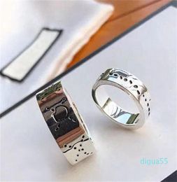 Luxurys Designer Fashion Mens Womens Silver Ring Couples High Quality Jewellery Personalised Simple Holiday Gifts Skeleton Rings6368667