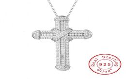 New 925 Silver Exquisite Bible Jesus Pendant Necklace for women men Crucifix Charm Simulated Platinum Diamond Jewellery N028 CJ1912103204542