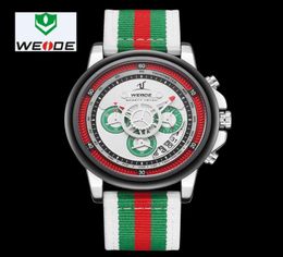 WEIDE Luxury Men Watch European Nylon Band 3 Eyes Highgrade Water Men Watch Relogio Masculino Sports Digital Numeral Date Watch9462966