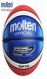 Official Standard Size7 Molten GP76 PU Leather Indoor Outdoor Basketball Ball Training Equipment With Gift Of Ball Pin Net bag2109167