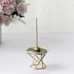 Simple Modern Gold Metal Portable Incense Stick Holder Creative Middle East Arab Incense Stick Plate Popular Stick Burner