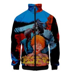 Anime Man 3D Print Stand Collar Zipper Jackets Casual Hoodies Streetwear Hipster Cool Hooded Sweatshirt Male Outerwear9908802