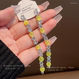 Dangle Earrings Zircon Tassel Elegant Stylish Designed Jewelry Wholesale