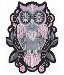 Fashion Night Owl PINK BACK EMBROIDERED Flight Suit PATCH MOTORCYCLE BIKER PATCH IRON ON VEST JACKET Bird of Minerva Badge 5841789