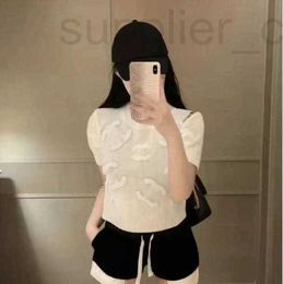 Women's T-Shirt designer 2024 women Designer Sweater Tops With All C Letter Pattern Girls Crop Luxury Brand Short Sleeve Pullover T shirts 7L6C