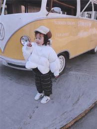 Down Coat 2024 Winter Girls Thickened Cotton-padded Clothes Baby Cotton Male Female Warm Hand Plug Childrenswear Small