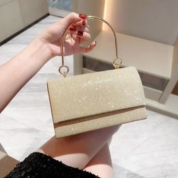 Shiny Wedding Clutch Handbag for Women Girls Glitter Shoulder Bag Purses Dating All-matching Evening 240426
