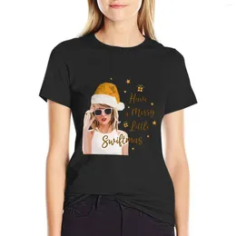 Women's Polos Have A Merry Little Swiftmas 2024 T-shirt Cute Clothes Anime T-shirts For Women