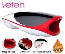 Leten Blowjob Heating Male Masturbator For Man 10 Modes Vibrator For Men Interaction Sound Oral Sex Toys For Men Mastubatings T2009326673