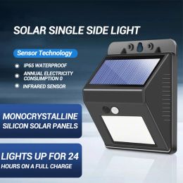 Decorations Powerful LED Solar Lamp With Motion Sensor Outdoor IP65 Waterproof Wall Lights Garden Garage Security Decoration Street Lamp