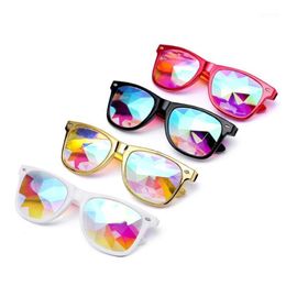 C F GOGGLE Kaleidoscope Colorful Glasses Rave Festival Party Sunglasses Lens Women's Sunglasses Eyewear Caleidoscoop Zonnebril1 302J