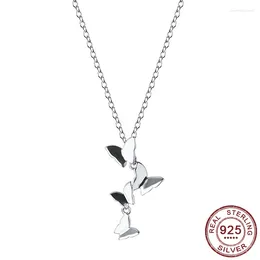 Pendants High-quality Fashion 925 Sterling Silver Jewellery Personality Butterfly Female Clavicle Chain Pendant Necklaces 2024Wholesale