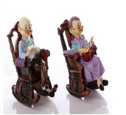 decoration small creative living Old man old lady art sculpture old man decoration home bedroom trinkets decoration handpainted c7226552