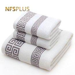 Towel Cotton Set For Adults 2 Face Hand 1 Bath Bathroom Solid Colour Blue White Terry Washcloth Travel Sports Towels 171a