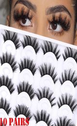 False Eyelashes 10 Pairs 3D Mink Thick Long Natural Hair Fake Lashes Fluffy Wispy Mixed Eye Lash Makeup Extension Tools3869942