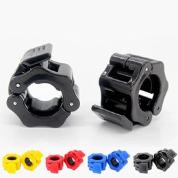 25283050mm Spinlock Barbell Collars Quick Release Clamps Weight Bar Clips for Weightlifting and Strength Training 240423