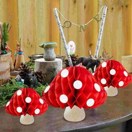 Table Lamps Honeycomb Ball Nursery Mushroom Ornament Space Wedding Party Decor White Cardboard Garden Forest Baby Shower