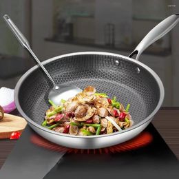 Pans Frying Pan Omelette Wok Stir-fry Cooking Pot No Coating Flat Honeycomb Everyday Non-stick Cookware Work
