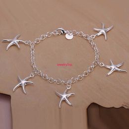 Chain beauty fashion top quality 925 Sterling Silver Jewellery charm stars Bracelets Cute chain for women lady gifts JSHH193 H240504