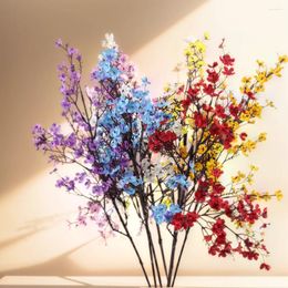 Decorative Flowers Artificial Plants Long Baby's Breath Christmas Decorations Vase For Wedding Bridal Festival Party Home Fake Plastic