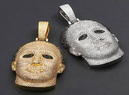 14K Iced Out Gold Custom Michael Myers Pendant CZ Big Size Solid Character Pendants Hiphop Jewellery Christmas Valentine039s Day 8727548