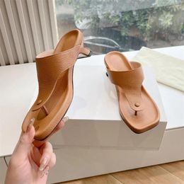 Slippers 2024 Summer Fashion Square Toe Women Shoes Sexy High Heels Concise Genuine Leather Chaussure Femme Size 35-40